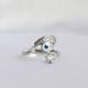 92.5 Sterling Silver Light Blue Evil Eye Designer Ring